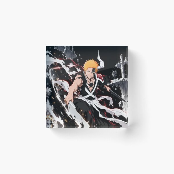 Item preview, Orange Haired Soul Warrior – Black Samurai Sword Fighter Anime Inspired Art designed and sold by Dyan4.