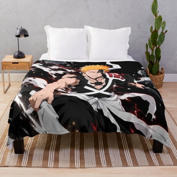 Item preview, Orange Haired Soul Warrior – Black Samurai Sword Fighter Anime Inspired Art designed and sold by Dyan4.