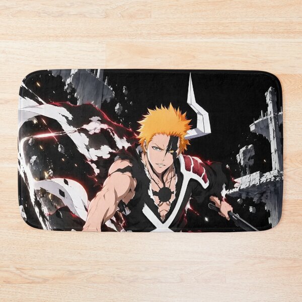 Item preview, Orange Haired Soul Warrior – Black Samurai Sword Fighter Anime Inspired Art designed and sold by Dyan4.