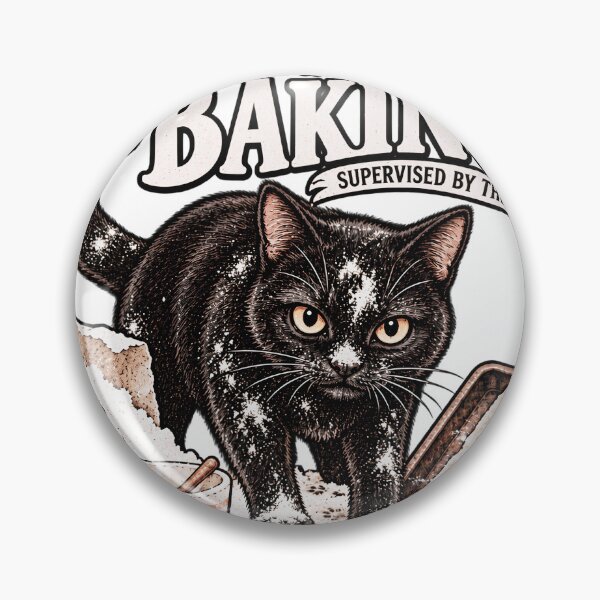 Artikelvorschau, Mitternachtsbacken unter Aufsicht der Katze – Schwarze Katze Halloween-Bäckerin entworfen und verkauft von pinkaesthetik.