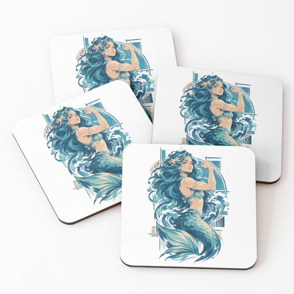 Item preview, Delicate mermaid shows off strong muscles designed and sold by Pineapple-Tree.