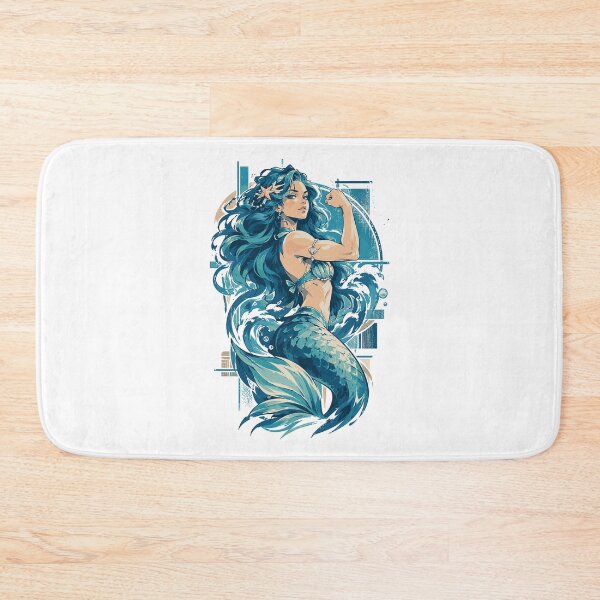 Item preview, Delicate mermaid shows off strong muscles designed and sold by Pineapple-Tree.