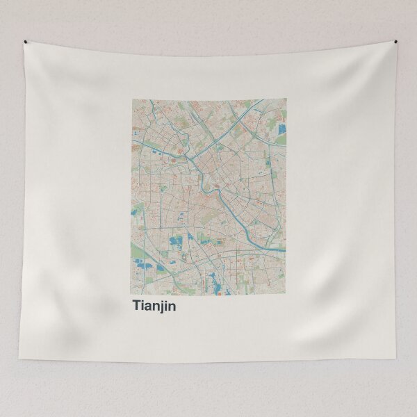 Item preview, Tianjin Minimalistic Map Art designed and sold by MapsNerd.