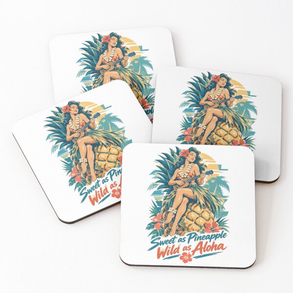 Aperçu de l'œuvre Hula Girl et ananas – Hawaï doux et sauvage créée et vendue par Pineapple-Tree.