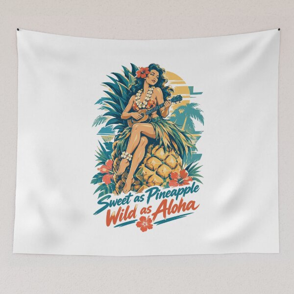 Item preview, Hula Girl & Pineapple – Sweet & Wild Hawaii designed and sold by Pineapple-Tree.