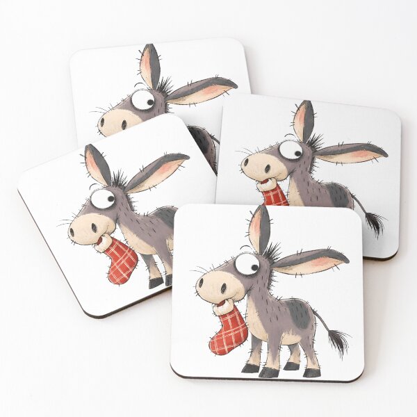Item preview, Donkey with a Holiday Stocking designed and sold by The-Art-of-D.