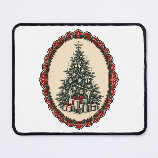 Item preview, Vintage Christmas Tree Tartan Frame Holiday T-Shirt designed and sold by DesignArtist.ia.