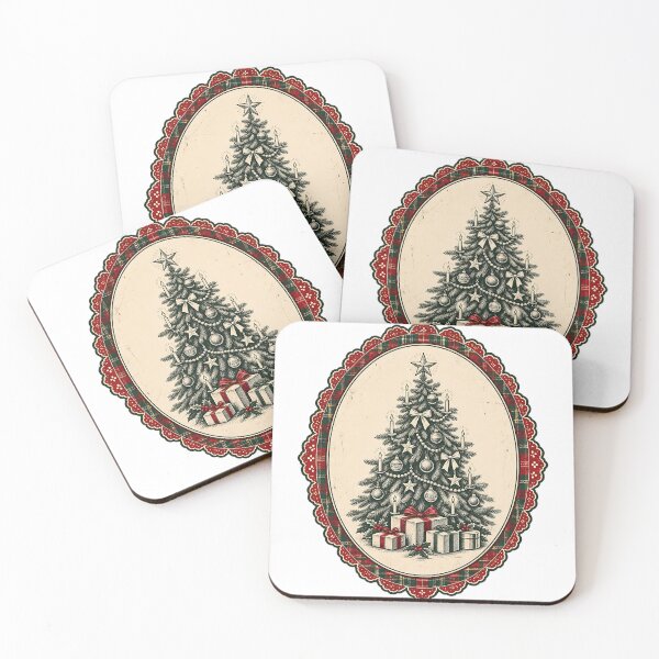 Item preview, Vintage Christmas Tree Tartan Frame Holiday T-Shirt designed and sold by DesignArtist.ia.