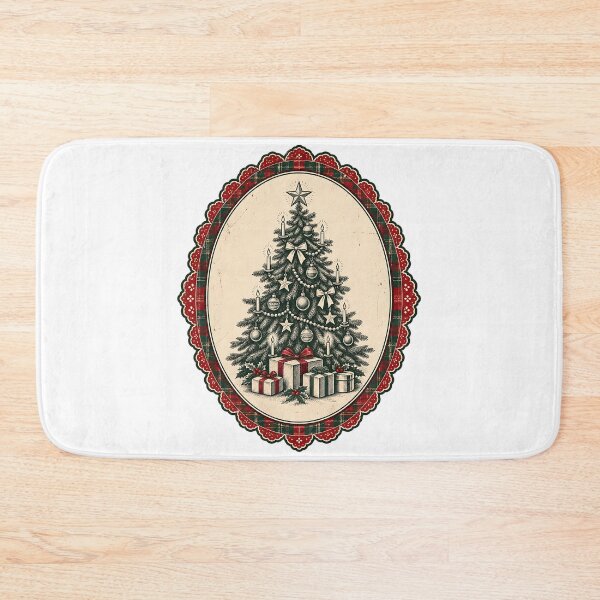 Item preview, Vintage Christmas Tree Tartan Frame Holiday T-Shirt designed and sold by DesignArtist.ia.