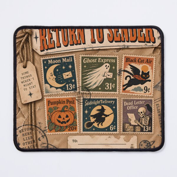 Item preview, Return to Sender – Vintage Halloween Postage Stamps and Haunted Mail designed and sold by pinkaesthetik.