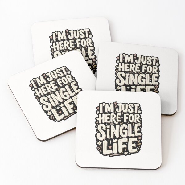 Artikelvorschau, Single – Ich bin nur wegen des Single-Lebens hier – Anti-Dating-Humor – Geschenk für Singles entworfen und verkauft von AmeliaShirts.