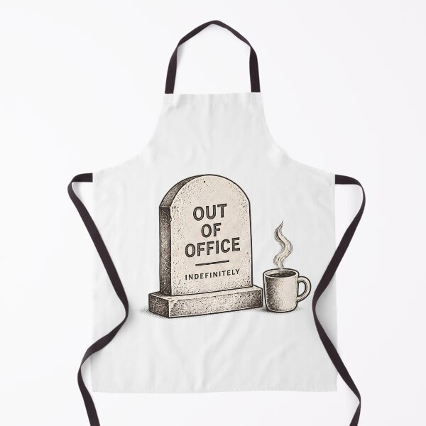 Item preview, Out of Office Indefinitely – Funny Halloween Office Gravestone with Coffee designed and sold by pinkaesthetik.