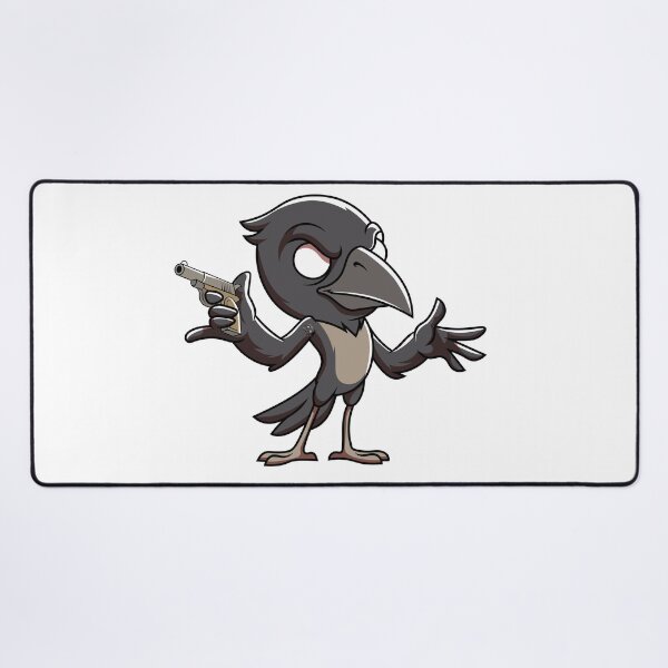 Item preview, Gangster Crow Holding Gun Funny Bird Cartoon Art designed and sold by Rupesh-Art26.