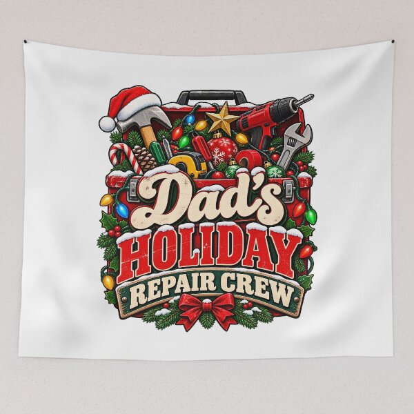Item preview, Dads Holiday Repair Crew Funny Dad Toolbox Christmas designed and sold by 198tees.