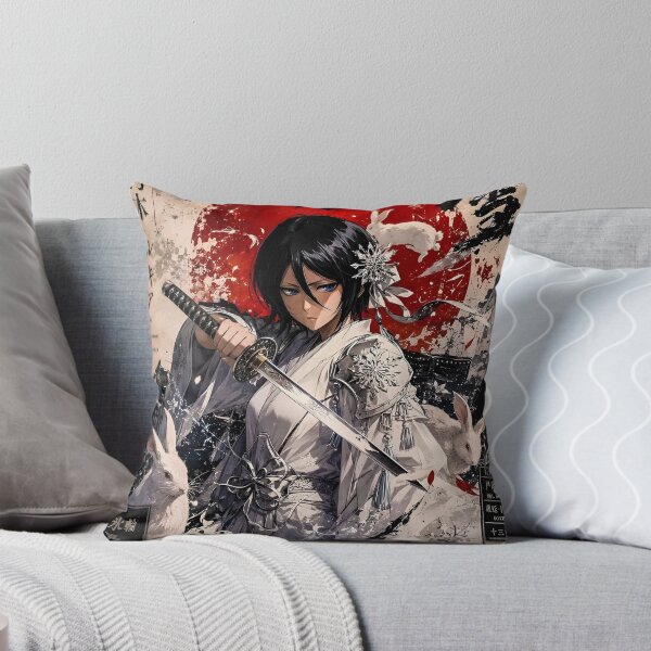 Item preview, Winter Soul Guardian – Black Haired Samurai Woman Japanese Snow Warrior Art designed and sold by Dyan4.