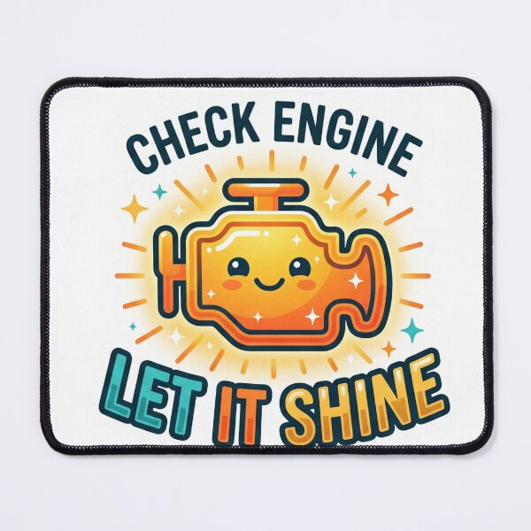 Item preview, Funny Check Engine Light Let It Shine Sticker designed and sold by VPanPrint.