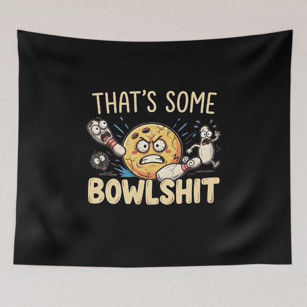 Item preview, That's Some Bowlshit – Angry Bowling Ball Funny Bowling Cartoon designed and sold by ZyziowskyArt.