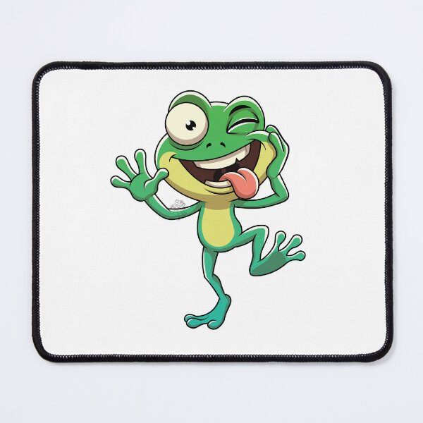 Item preview, Funny Silly Frog Tongue Out Crazy Toad Cartoon Art  designed and sold by Rupesh-Art26.