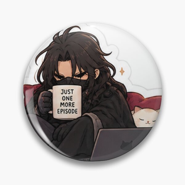 Item preview, Just One More Episode – Cozy Villain Sticker designed and sold by Mellow mischief.