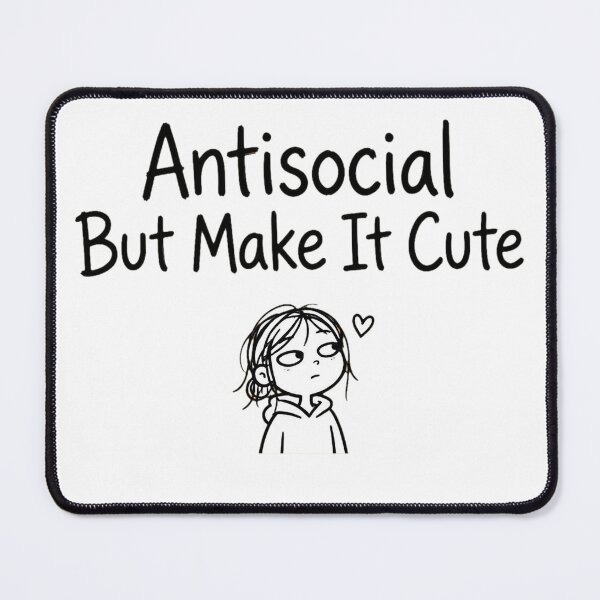Item preview, Antisocial But Make It Cute - Professional People Avoider Funny Introvert Girl Minimal Doodle designed and sold by TRIION.