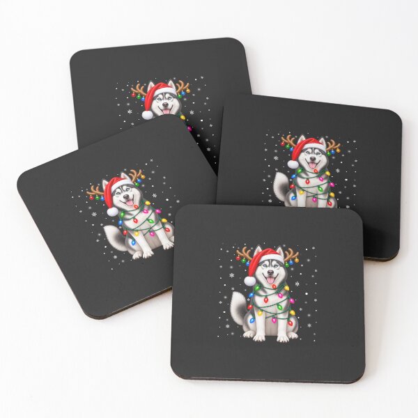 Item preview, Siberian Husky Christmas Tree Lights Sweater Xmas Pet Dogs designed and sold by abig-eiyana.