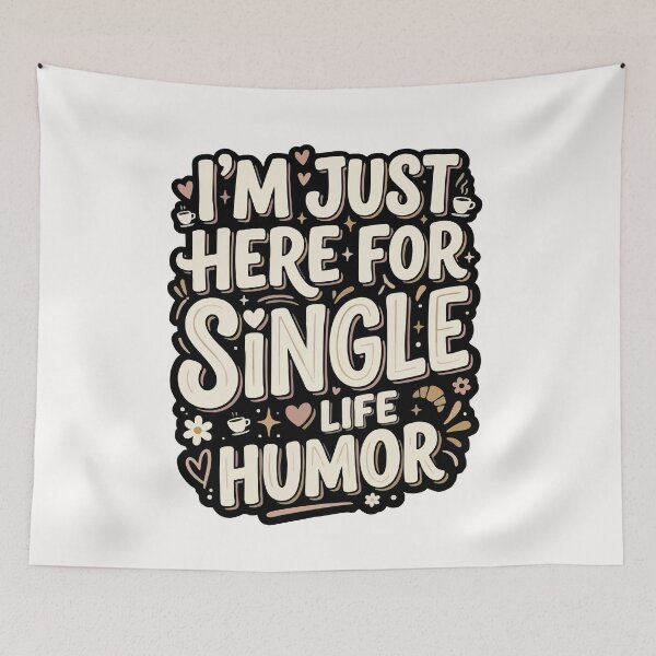 Item preview, Single I’m Just Here For The Single Life Humor Anti Dating Humor Gift for Singles designed and sold by AmeliaShirts.