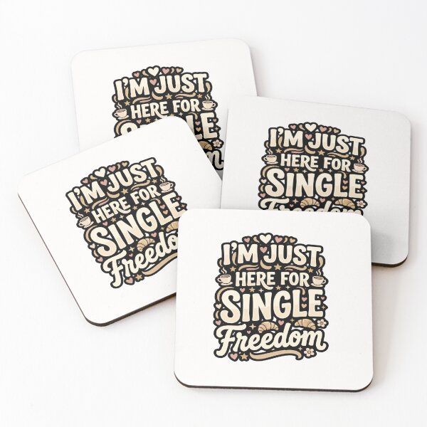 Artikelvorschau, Single – Ich bin nur wegen der Freiheit hier – Anti-Dating-Humor – Geschenk für Singles entworfen und verkauft von AmeliaShirts.