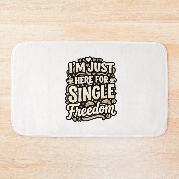 Artikelvorschau, Single – Ich bin nur wegen der Freiheit hier – Anti-Dating-Humor – Geschenk für Singles entworfen und verkauft von AmeliaShirts.