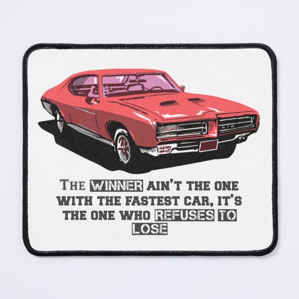 Item preview, The Winner Refuses To Lose Classic Red Muscle Car designed and sold by Code&PlayCo..