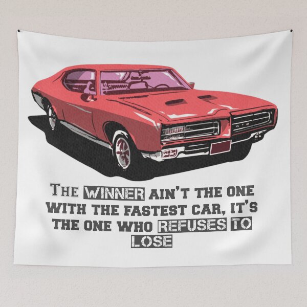 Item preview, The Winner Refuses To Lose Classic Red Muscle Car designed and sold by Code&PlayCo..