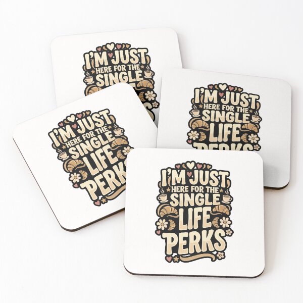 Item preview, Single I’m Just Here For The Single Life Perks Anti Dating Humor Gift for Singles designed and sold by AmeliaShirts.