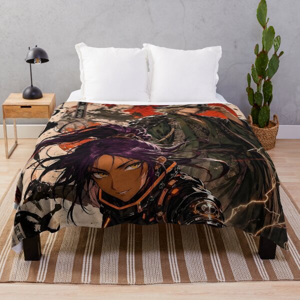 Item preview, Shadow Lightning Warrior – Purple Haired Ninja Samurai Japanese Inspired Art designed and sold by Dyan4.