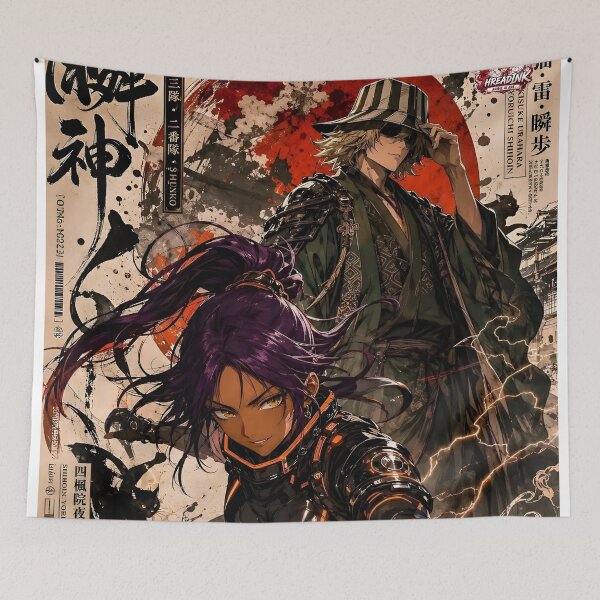Artikelvorschau, Schatten-Blitz-Krieger – Lilahaariger Ninja-Samurai im japanischen Stil entworfen und verkauft von Dyan4.