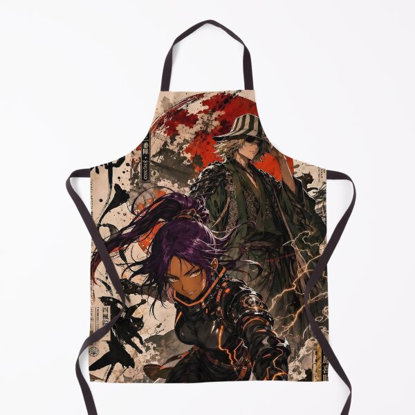Item preview, Shadow Lightning Warrior – Purple Haired Ninja Samurai Japanese Inspired Art designed and sold by Dyan4.