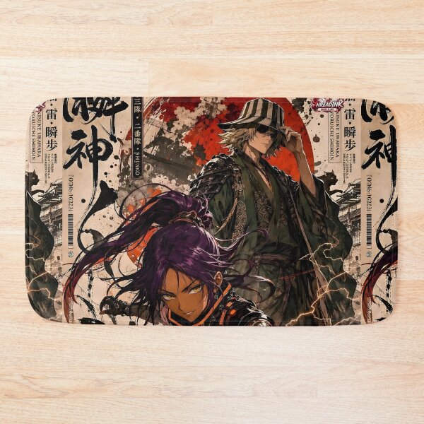 Item preview, Shadow Lightning Warrior – Purple Haired Ninja Samurai Japanese Inspired Art designed and sold by Dyan4.