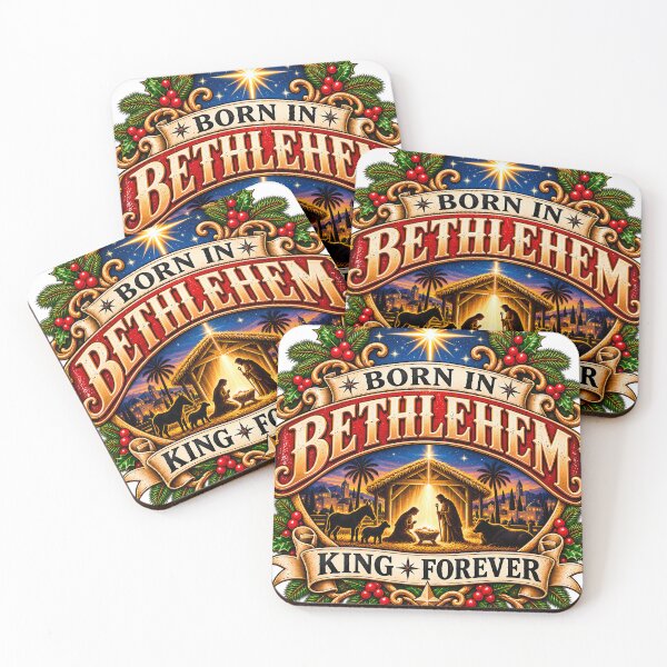 Item preview, Born In Bethlehem King Forever Nativity Christian Christmas designed and sold by 198tees.