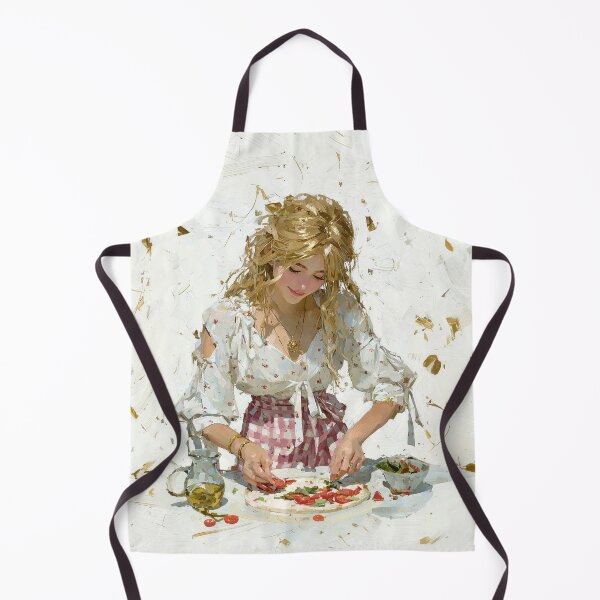 Item preview, Blonde Woman Making Pizza in Kitchen designed and sold by colorful-white.