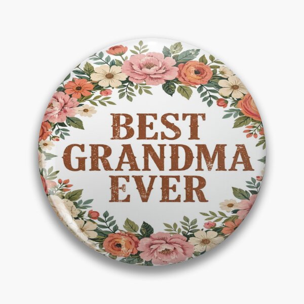 Item preview, Best Grandma Ever Floral Wreath Retro T-Shirt designed and sold by EverydayBadge.