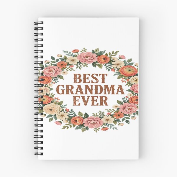 Item preview, Best Grandma Ever Floral Wreath Retro T-Shirt designed and sold by EverydayBadge.