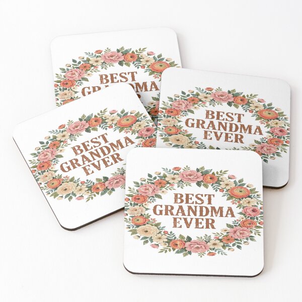Item preview, Best Grandma Ever Floral Wreath Retro T-Shirt designed and sold by EverydayBadge.
