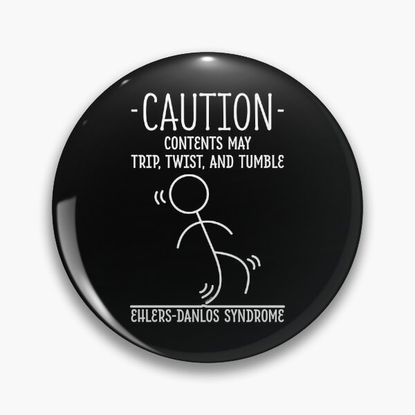 Item preview, Ehlers-Danlos Stick Figure Caution Contents May Trip and Tumble designed and sold by Jesabee Designs.