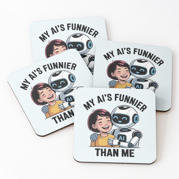 Item preview, My AI’s Funnier Than Me – Funny AI Robot Humor Design designed and sold by Jollys-ArtShop.