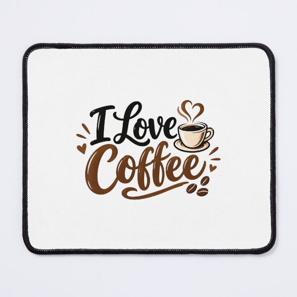 Item preview, I Love Coffee – Cute Coffee Lover Typography designed and sold by FootprintofLove.