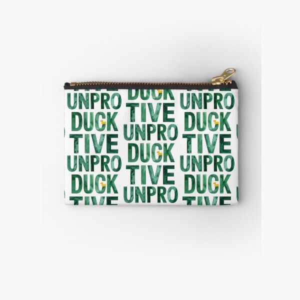 Item preview, Unproductive green text with yellow duck designed and sold by LiskoDesign.