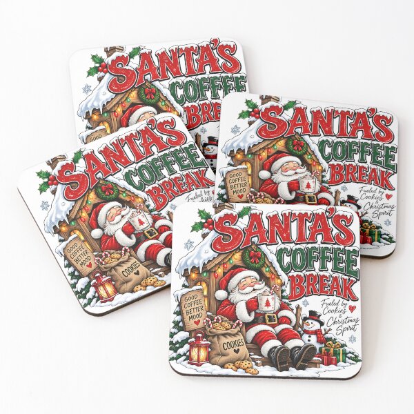 Item preview, Santa’s Coffee Break Christmas Coffee Cookies Holiday T-Shirt designed and sold by DesignArtist.ia.