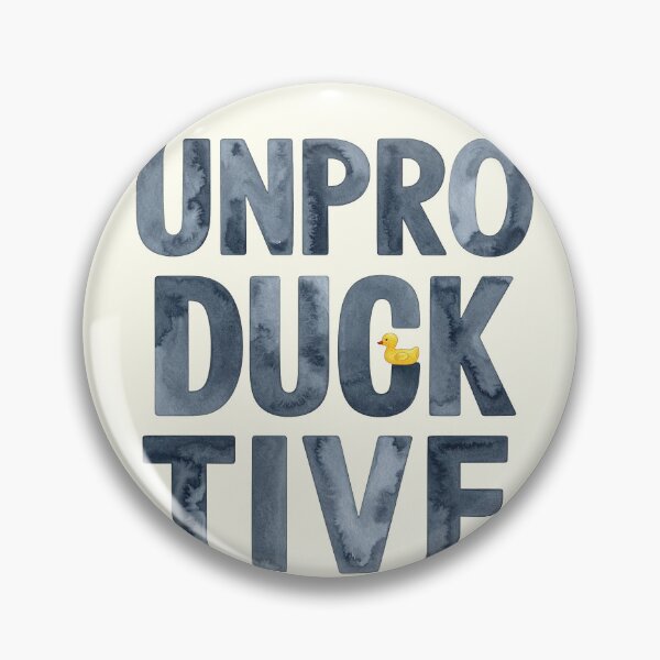 Artikelvorschau, UnproDUCKtive grauer text mit gelber Ente entworfen und verkauft von LiskoDesign.