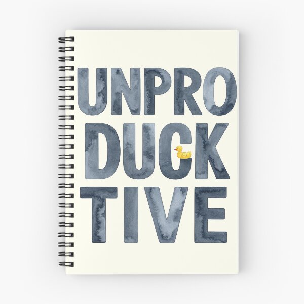 Item preview, Unproductive grey text with yellow duck designed and sold by LiskoDesign.