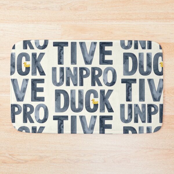 Item preview, Unproductive grey text with yellow duck designed and sold by LiskoDesign.