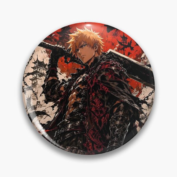 Item preview, Dark Soul Reaper Warrior – Orange Haired Swordsman Japanese Inspired Art designed and sold by Dyan4.