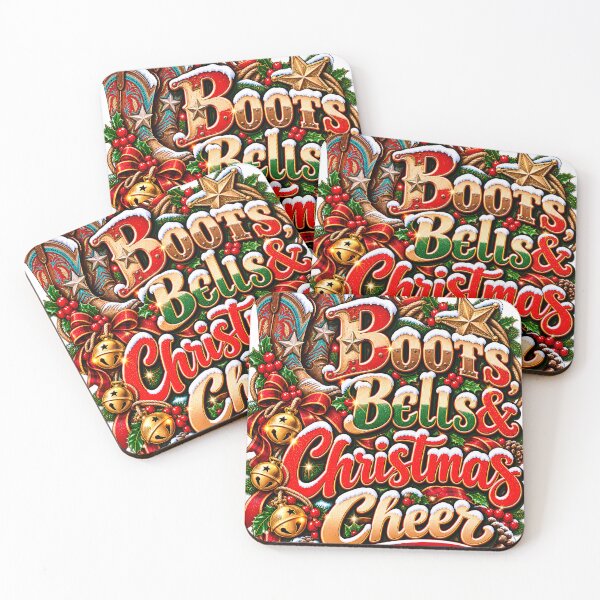 Item preview, Boots Bells And Christmas Cheer Western Cowgirl Christmas designed and sold by 198tees.